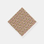 Retro Gingerbread Deer Candycane Leckereien Weihna Serviette (Ecke)