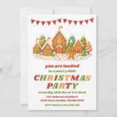 Retro Gingerbread Editable Christmas Party Einladung (Vorderseite)