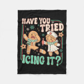 Retro Gingerbread Have You Tried Icing It Er Nurse Fleecedecke (Vorderseite)