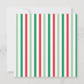 Retro Gingerbrot Candy Cane Border Holiday Party Einladung (Rückseite)