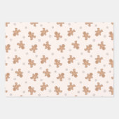 Retro Gingerbrot Cookies und Tee Weihnachten Geschenkpapier Set (Vorderseite 2)