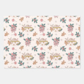 Retro Gingerbrot Cookies und Tee Weihnachten Geschenkpapier Set (Vorderseite)