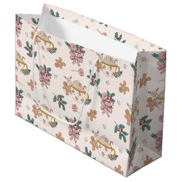 Retro Gingerbrot Cookies und Tee Weihnachten Große Geschenktüte