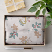 Retro Gingerbrot Cookies und Tee Weihnachten Seidenpapier (Geschenk)