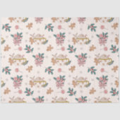 Retro Gingerbrot Cookies und Tee Weihnachten Seidenpapier (Vorderseite)