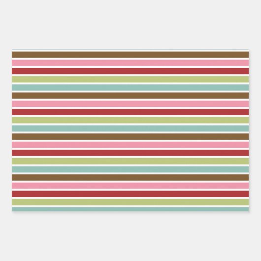 Retro Gingerbrot Muster Geschenkpapier Set (Vorderseite 3)