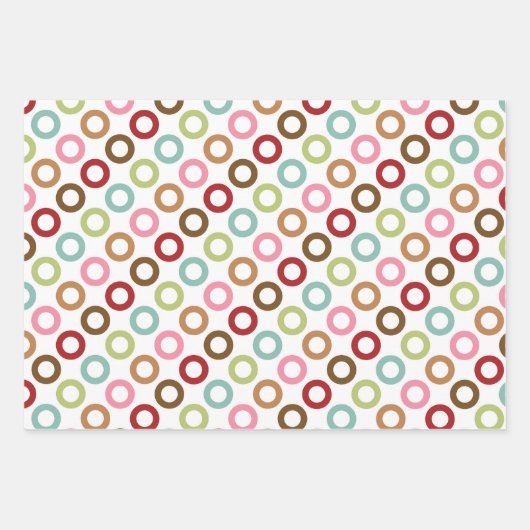 Retro Gingerbrot Muster Geschenkpapier Set (Vorderseite 2)