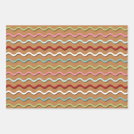 Retro Gingerbrot Muster Geschenkpapier Set