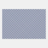Retro Gingham 3 Blue Geschenkpapier Set (Vorderseite 3)