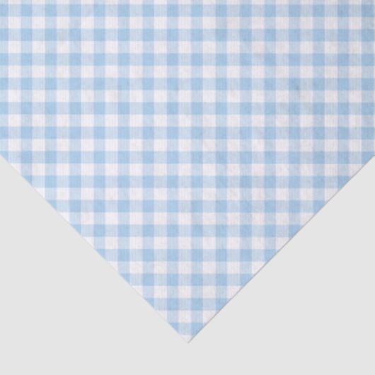 Retro Gingham Baby Blue Seidenpapier (Detail)