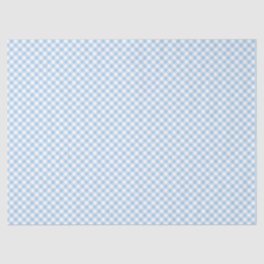 Retro Gingham Baby Blue Seidenpapier (Vorderseite)