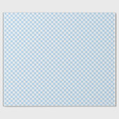 Retro-Gingham Babyblau Geschenkpapier (Flach)