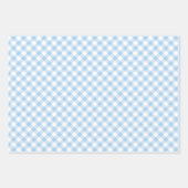 Retro-Gingham Babyblau Geschenkpapier Set (Vorderseite 2)