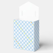 Retro-Gingham Babyblau Geschenkschachtel (Geöffnet)
