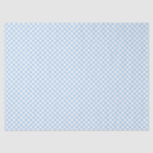 Retro-Gingham Babyblau Seidenpapier (Vorderseite)