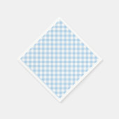 Retro-Gingham Babyblau Serviette (Ecke)