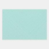 Retro-Gingham-Blau-Gras-Grün Geschenkpapier Set (Vorderseite 3)