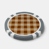 Retro Gingham Braun Pokerchips (Einzeln)