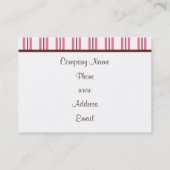 Retro Gingham Business Cards Visitenkarte (Rückseite)