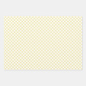 Retro Gingham Butter Yellow Geschenkpapier Set (Vorderseite)