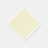 Retro Gingham Butter Yellow Serviette (Ecke)