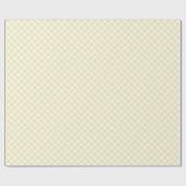 Retro-Gingham Buttergelb Geschenkpapier (Flach)
