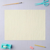 Retro-Gingham-Buttergelb Seidenpapier (Basteln)