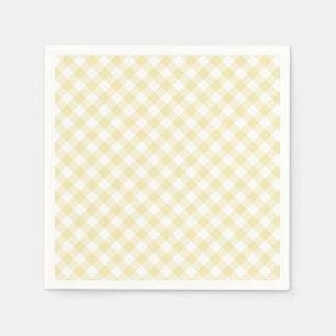 Retro-Gingham-Buttergelb Serviette