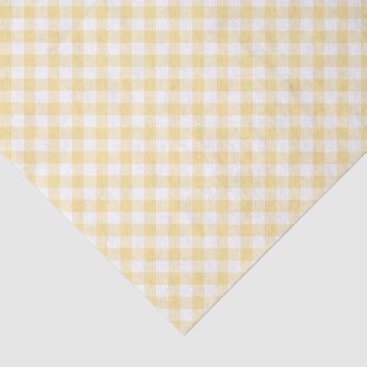 Retro Gingham Canary Yellow Seidenpapier (Detail)