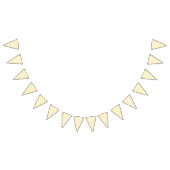 Retro Gingham Canary Yellow Wimpelkette (Alle)