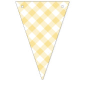 Retro Gingham Canary Yellow Wimpelkette (Zweite Fahne)