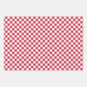 Retro Gingham Cherry Red Geschenkpapier Set (Vorderseite 2)