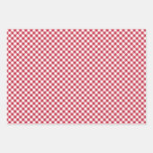 Retro Gingham Cherry Red Geschenkpapier Set (Vorderseite)