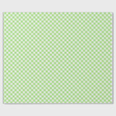 Retro-Gingham Frühlingsgrün Geschenkpapier (Flach)