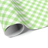 Retro-Gingham Frühlingsgrün Geschenkpapier (Rolleneckpunkt)