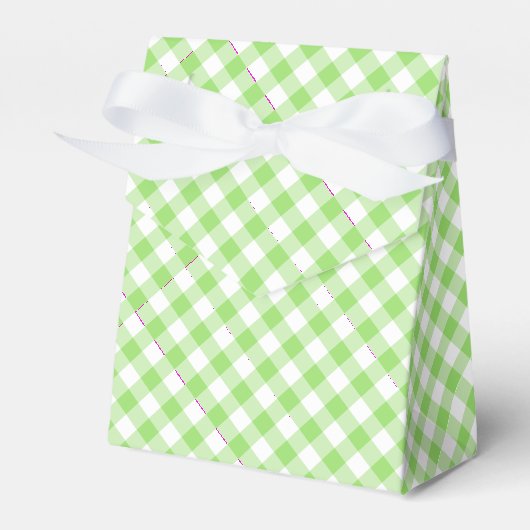 Retro-Gingham-Frühlingsgrün Geschenkschachtel (Vorderseite)