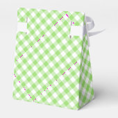 Retro-Gingham-Frühlingsgrün Geschenkschachtel (Rückseite)