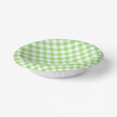 Retro-Gingham-Frühlingsgrün Pappteller (Gewinkelt)
