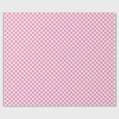 Retro-Gingham Fuchsia-Rosa Geschenkpapier (Flach)