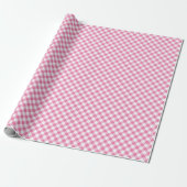 Retro-Gingham Fuchsia-Rosa Geschenkpapier (Ungerollt)