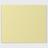 Retro-Gingham Gelbgold Geschenkpapier (Flach)