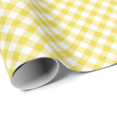Retro-Gingham Gelbgold Geschenkpapier (Rolleneckpunkt)