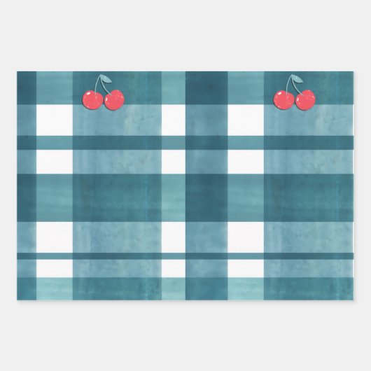 Retro-Gingham Geschenkpapier Set (Vorderseite 3)