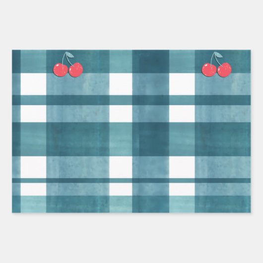 Retro-Gingham Geschenkpapier Set (Vorderseite 2)