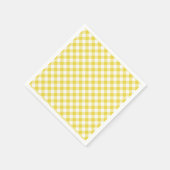 Retro Gingham Golden Yellow Serviette (Ecke)