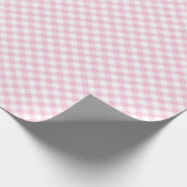 Retro-Gingham Hellrosa Geschenkpapier (Ecke)