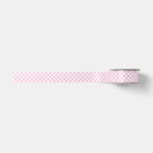 Retro-Gingham Hellrosa Satinband (Vorderseite)