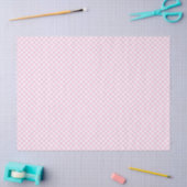 Retro-Gingham Hellrosa Seidenpapier (Basteln)