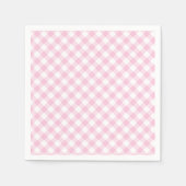 Retro-Gingham Hellrosa Serviette (Vorderseite)