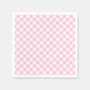 Retro-Gingham Hellrosa Serviette